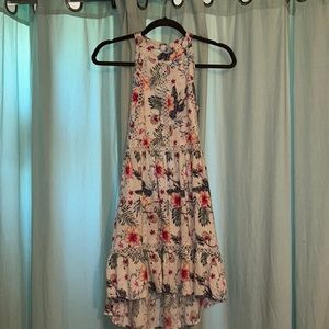 Backless halter dress Hawaiian floral print xs Sunday Mi Amor